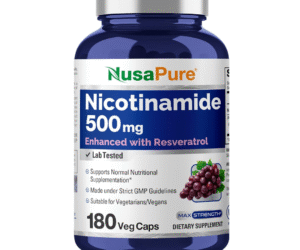 Nicotinamida NAD+ NusaPure Resveratrol Vitamina B-3 500mg x180un
